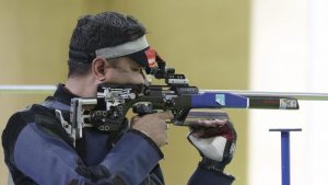 Sanjeev Rajput won the men's 50m rifle 3 positions gold with a Games record